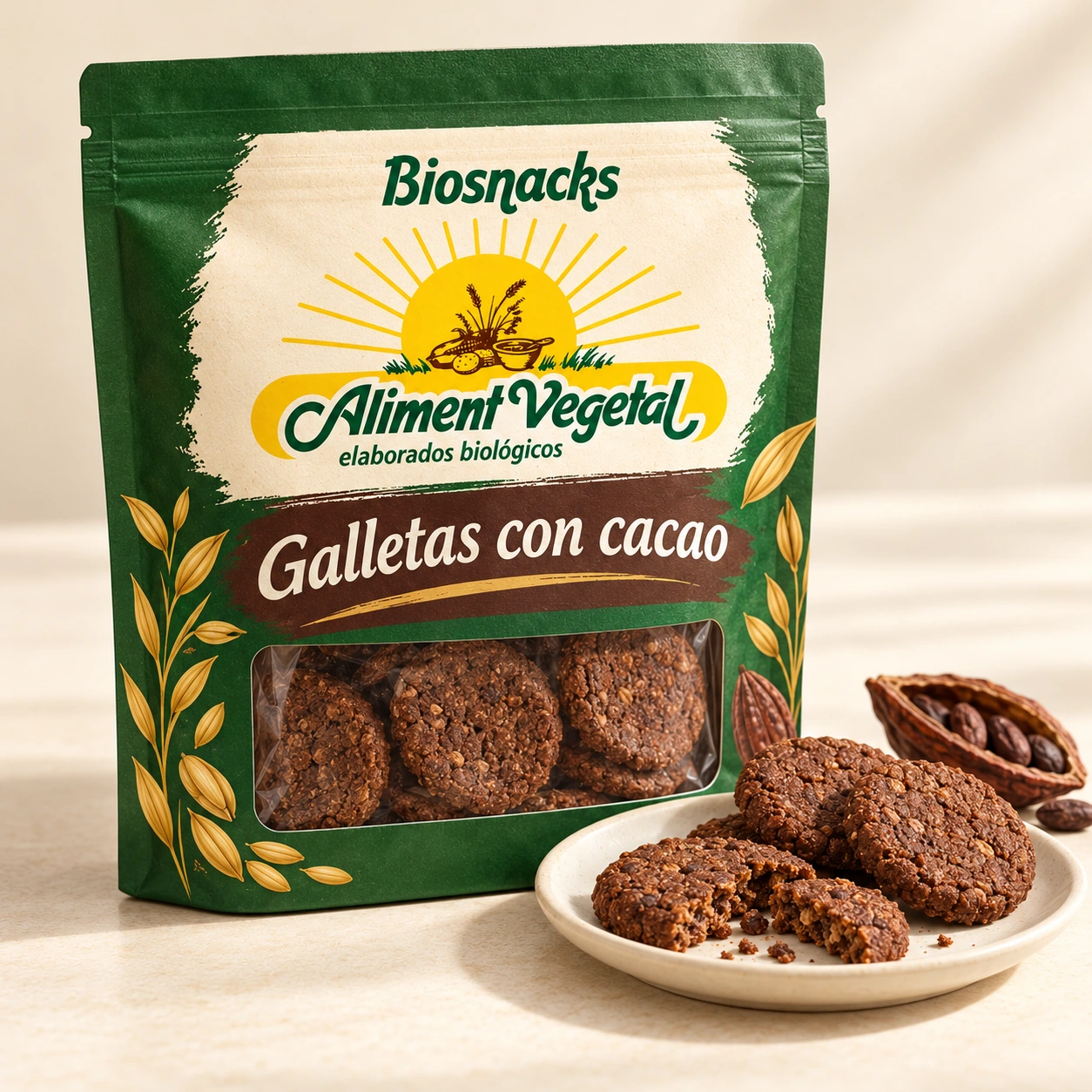 BIOSNACKS: Galletas con cacao