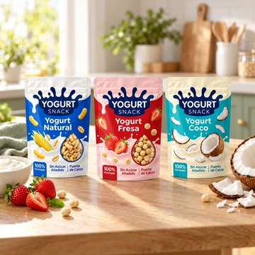Yogurt Snack: gama completa de natural, fresa y coco