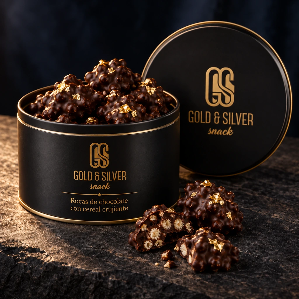 Gold & Silver Snack: propuesta de rocas de chocolate