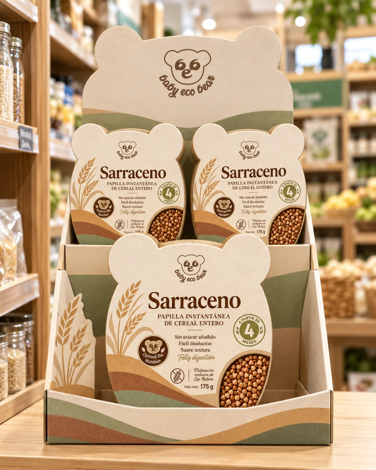 Baby Eco Bear: expositor en tienda
