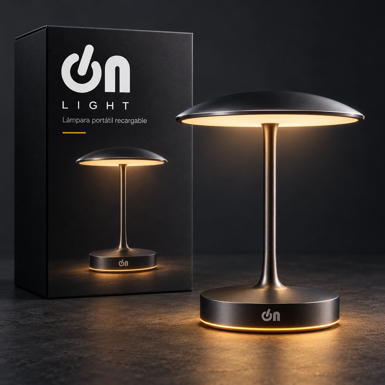 ON LIGHT: Lámpara portátil recargable