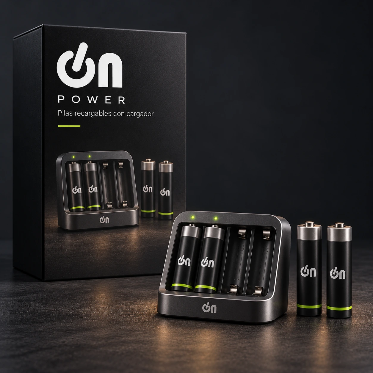 ON POWER: Pilas recargables con cargador