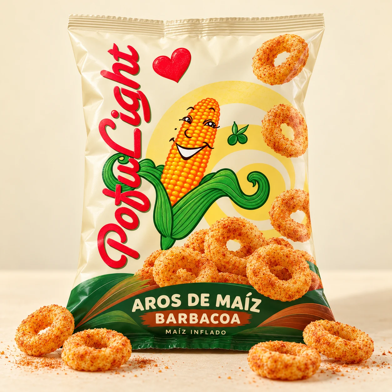 POFULIGHT: aros de maíz sabor barbacoa