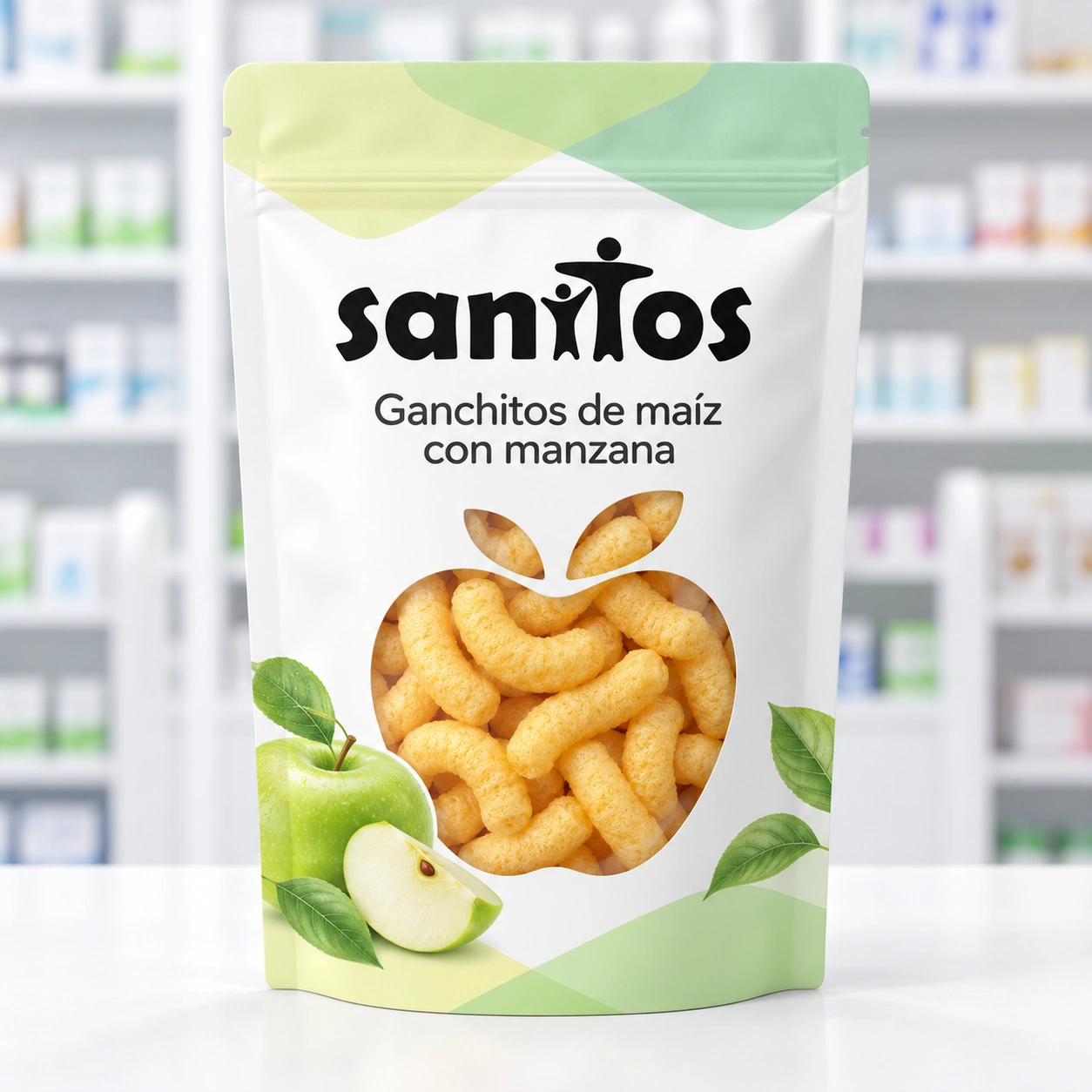 SANITOS: ganchitos de maíz con manzana