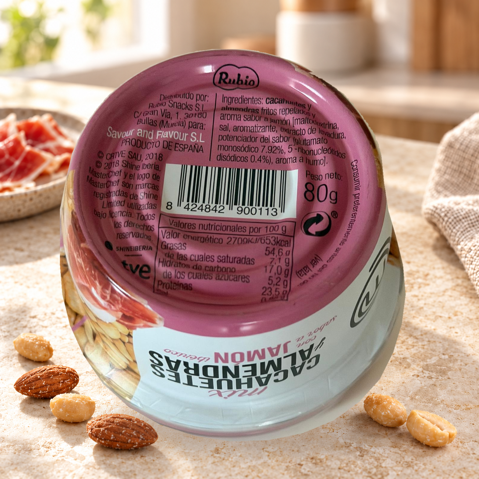 Savour & Flavour: envase histórico, vista del reverso