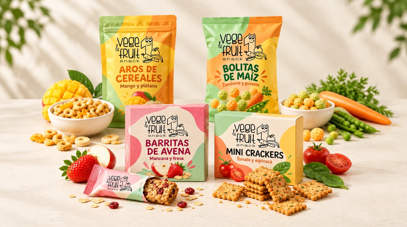 Vege & Fruit Snack: gama completa de aplicaciones conceptuales